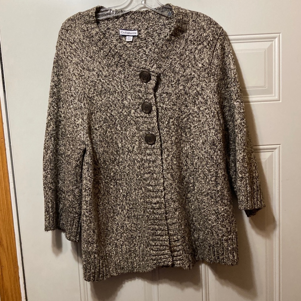 Croft & Barrow XLTextured Brown Cardigan